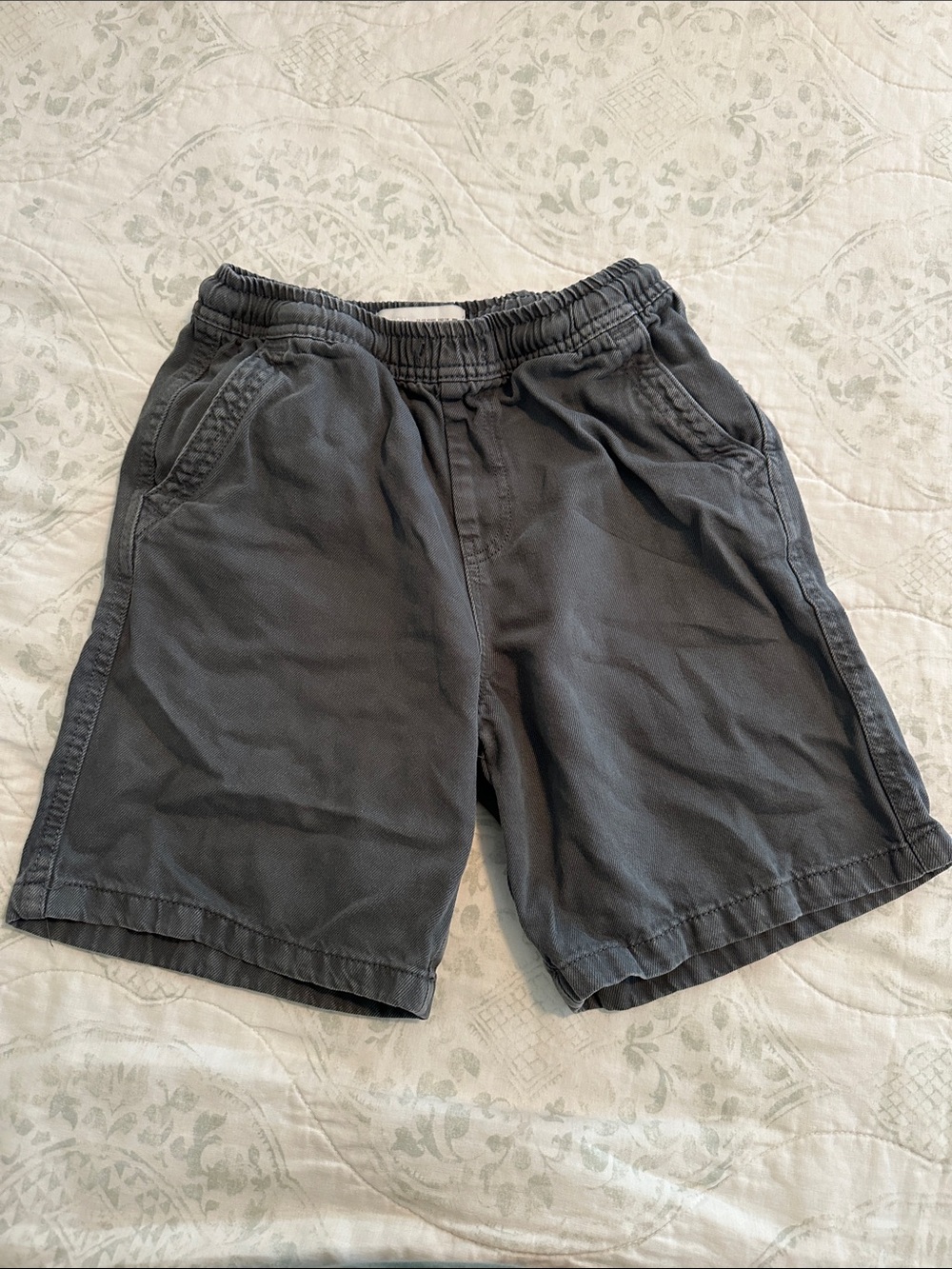 Zara Men's Dark Gray Elastic Waist Flat Front Shorts